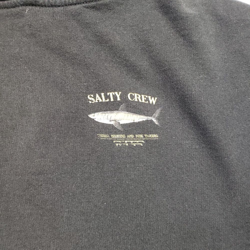 Salty Crew Sweatshirt Womens XL‎ Black Pull Over Hoodie Refuge In The Sea